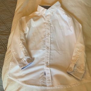 Little English Boys White Oxford Button Down Shirt - size 5